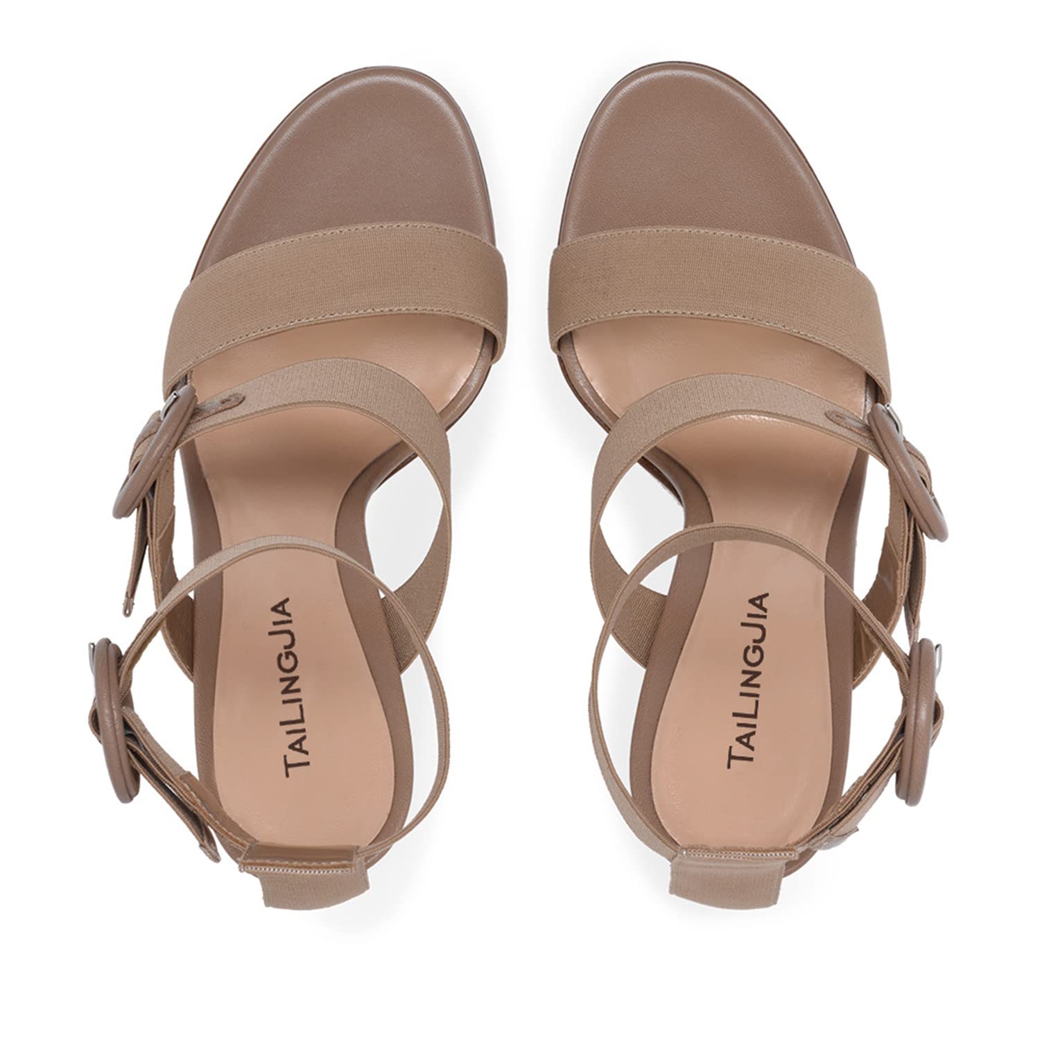 Cinturino alla Caviglia Elastico da Donna con Fibbia Sandali a Spillo Peep Toe Tacchi Alti da 4,7 Pollici Sexy Nightclub Party Abito da Sposa Pompe Scarpe