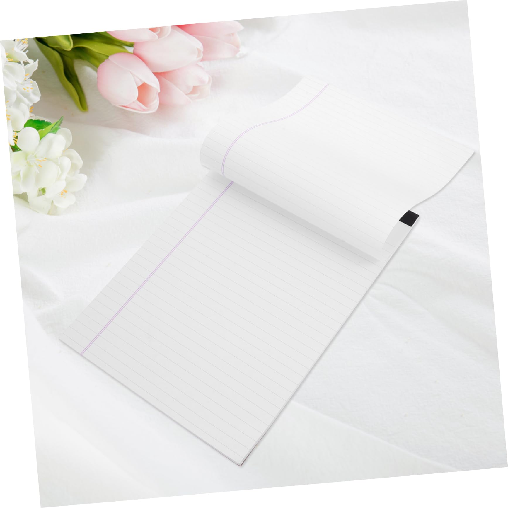 SHOWERORO Blocchi Legali A4 a Righe Larghe 4 Pezzi Retro in Cartone Spesso, Blocco Note Legale Strappo Facile Per Studenti, Carta Resistente All’inchiostro Per Ufficio, Scuola e Casa