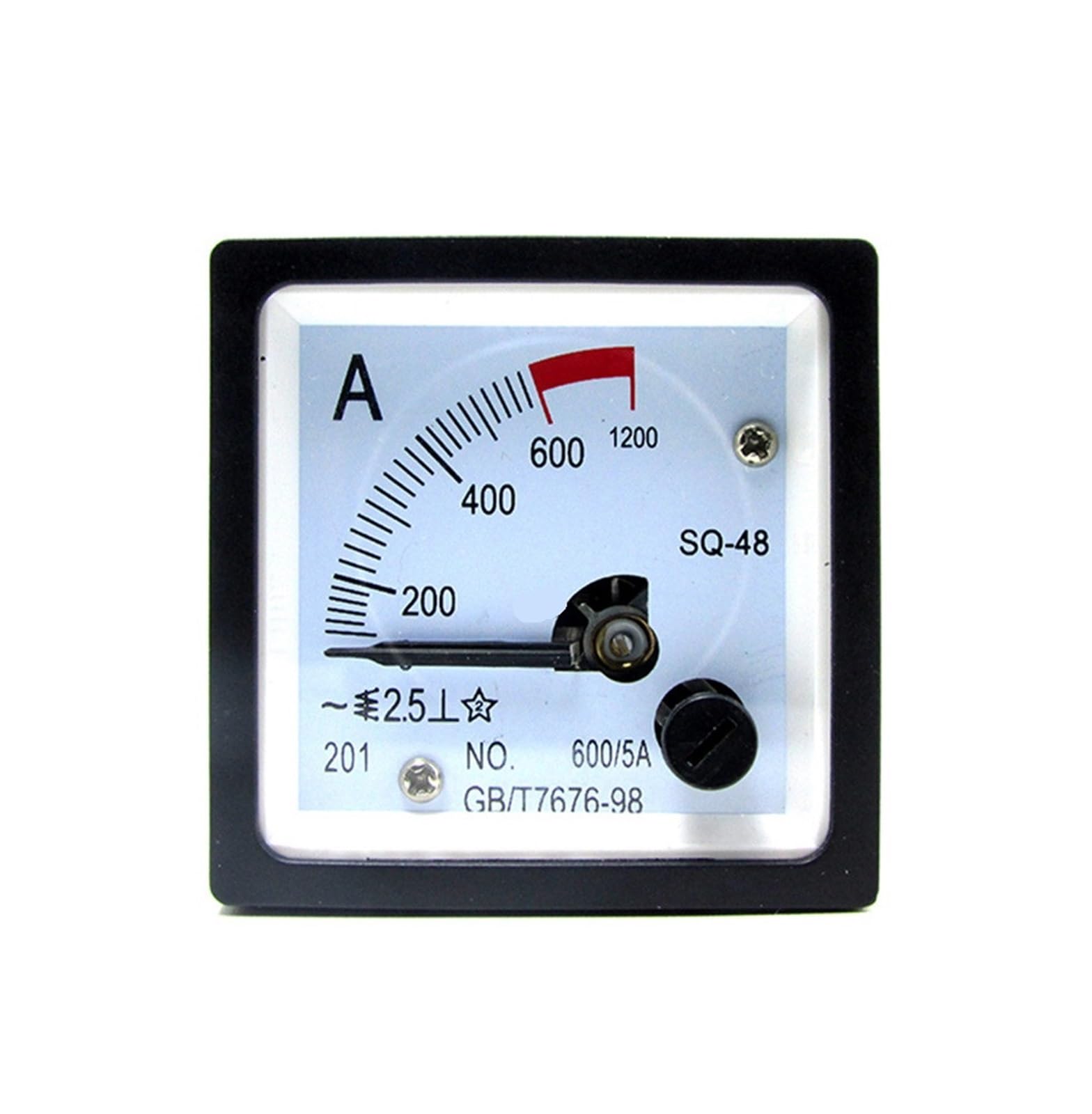 Ampèremètre CA SQ-48 calibre 1 A boîtier carré 48 mm pour tableau - 5