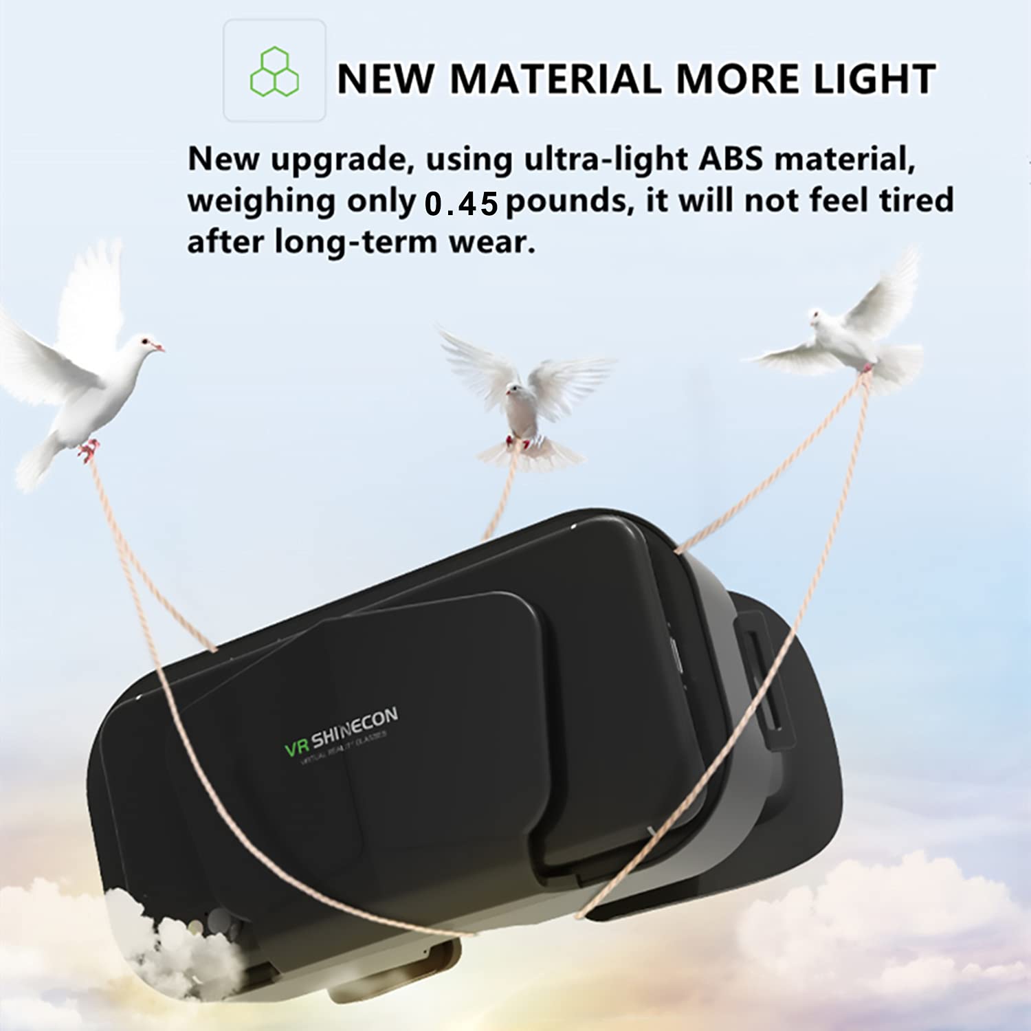 LONGLU VR-headset voor iPhone en Android-telefoons, draadloze 3D-virtual reality-Bluetooth-bril met afstandsbediening om films te bekijken, 4,7-6,2-inch telefoon (wit LONGLU VR-headset voor iPhone en Android-telefoons, draadloze 3D-virtual reality-Bluetooth-bril met afstandsbediening om films te bekijken, 4,7-6,2-inch telefoon (wit
