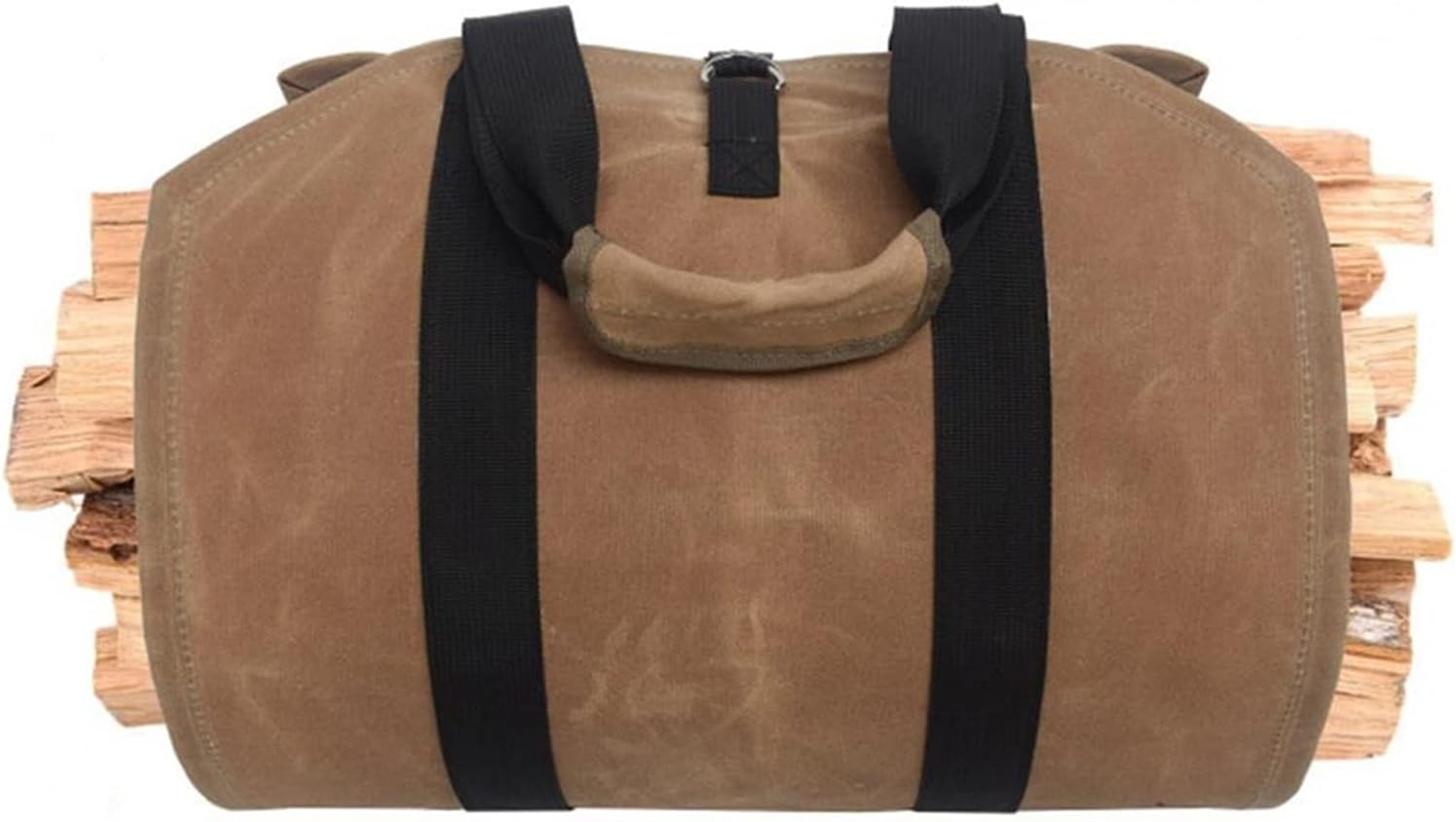 Carrier for Firewood Firewood Log Carrier Tote Bag Canvas Bags Camping Firewood Collect Holder Fire Place Assecories Firewood Storage (Brown)