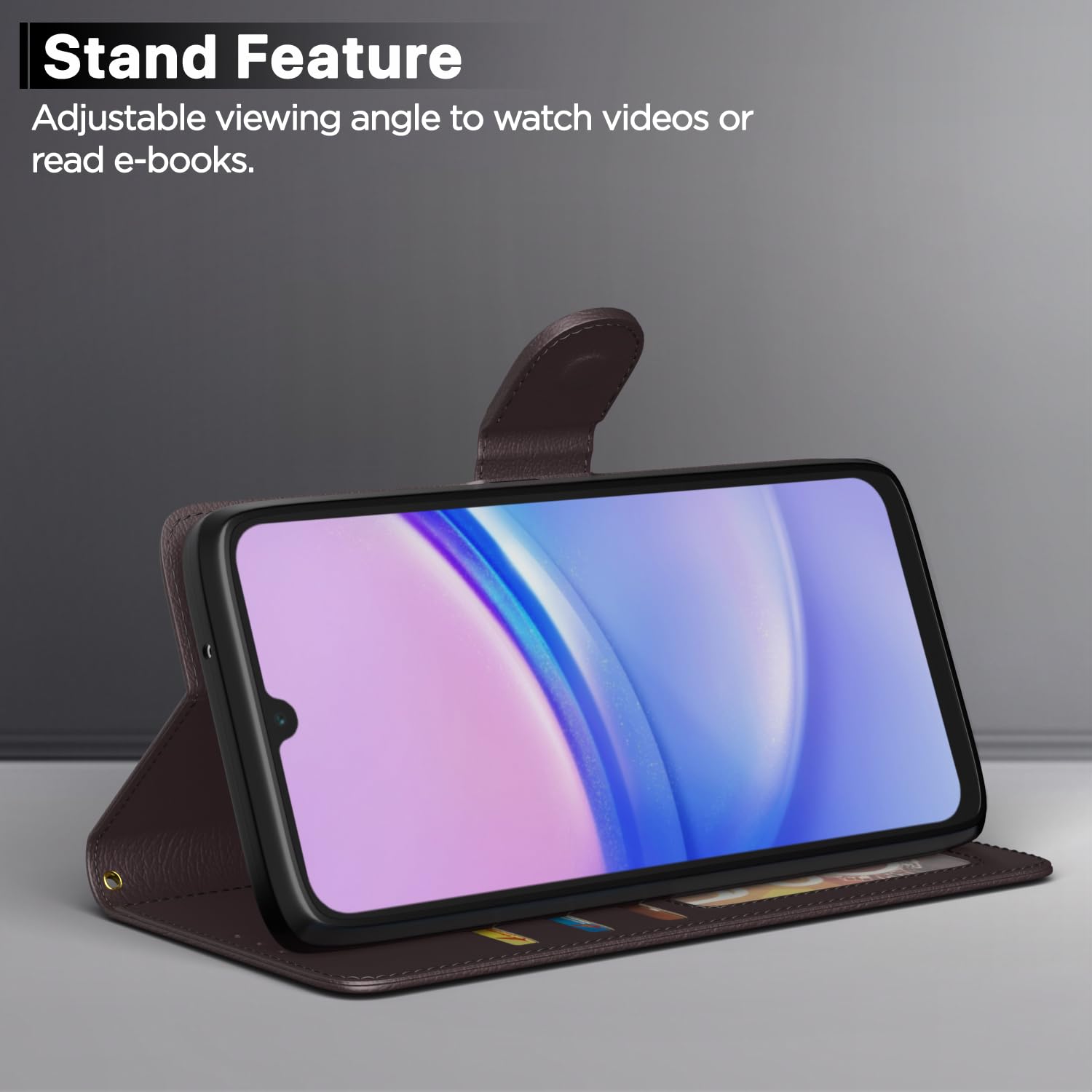 Pikkme Flip Cover Leather Finish | Inside TPU with Card Pockets | Wallet Stand and Shock Proof | Complete Protection Flip Case for Samsung Galaxy F15 5G / M15 5G / M15 Prime 5G(Coffee) 9 610ygrJA6ZL. SL1500