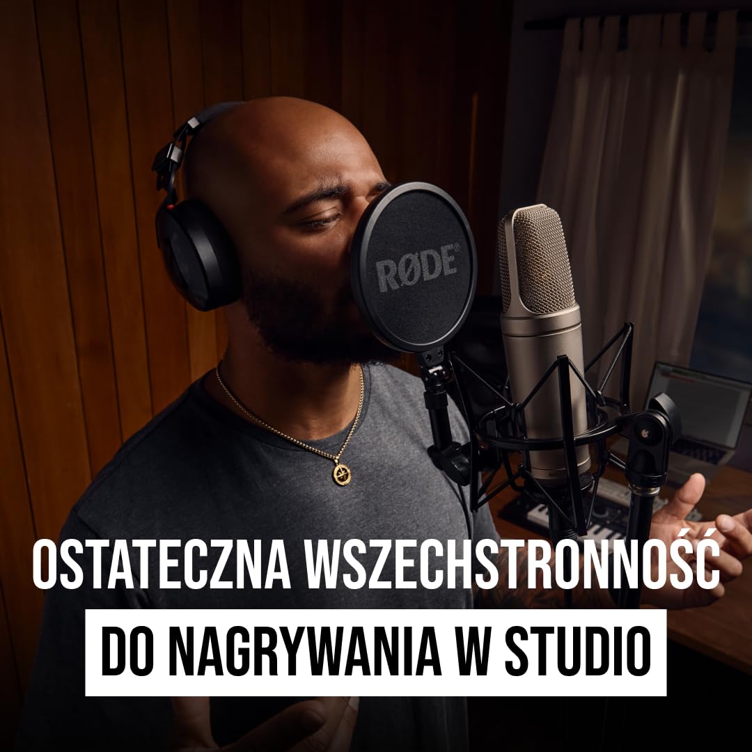 RØDE NT2-A Wszechstronny mikrofon pojemnościowy z dużą membraną z przełączalnym kierunkiem polaryzacji, padem i filtrem dolnoprzepustowym do nagrywania wokalu i instrumentów