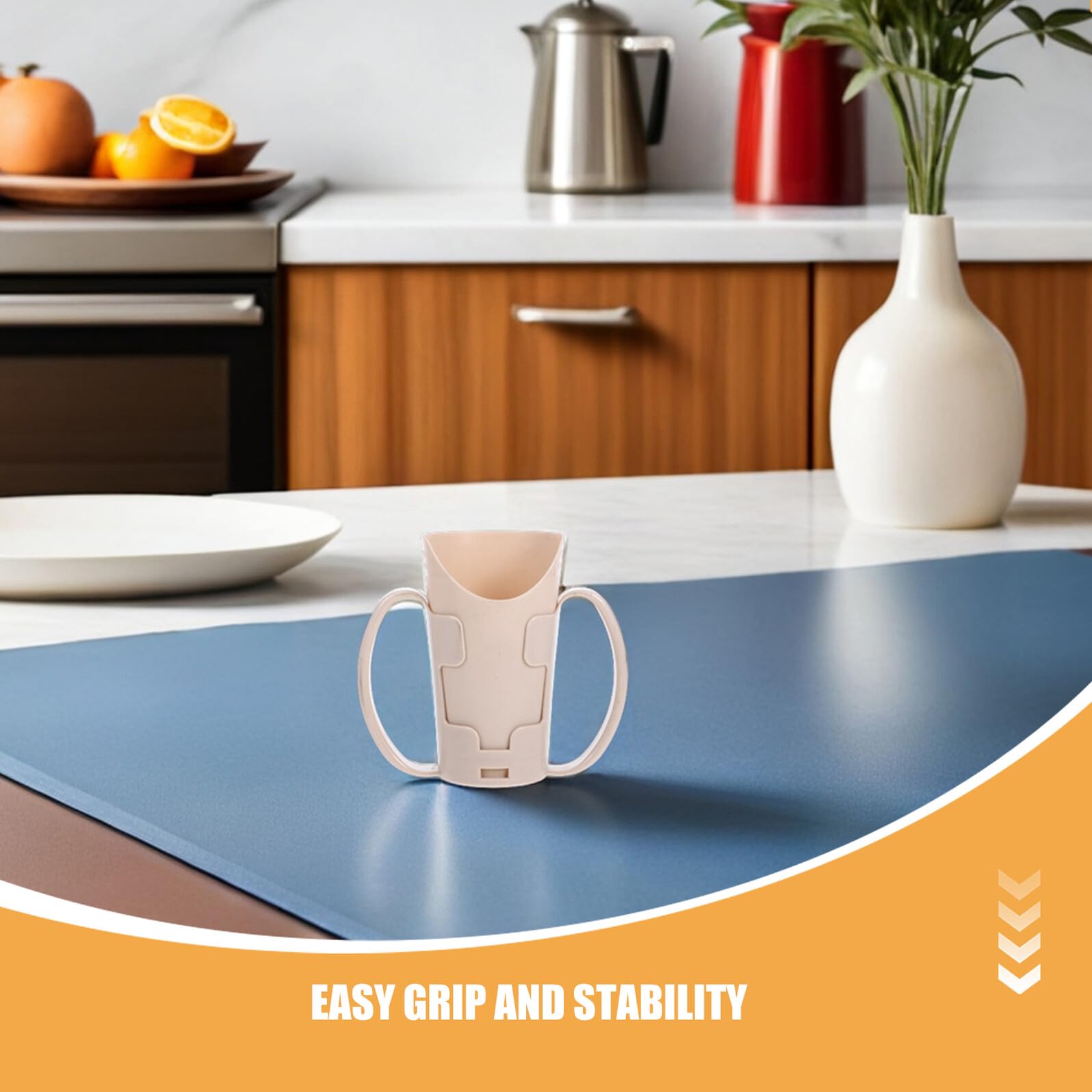 2piezas Taza para Beber para Lactancia Vasos con Recorte de Molde Nariz y Asas Vaso de Plástico para Bebidas para Adultos Mayores para Rehabilitación de Terapia Hospitalaria Taza