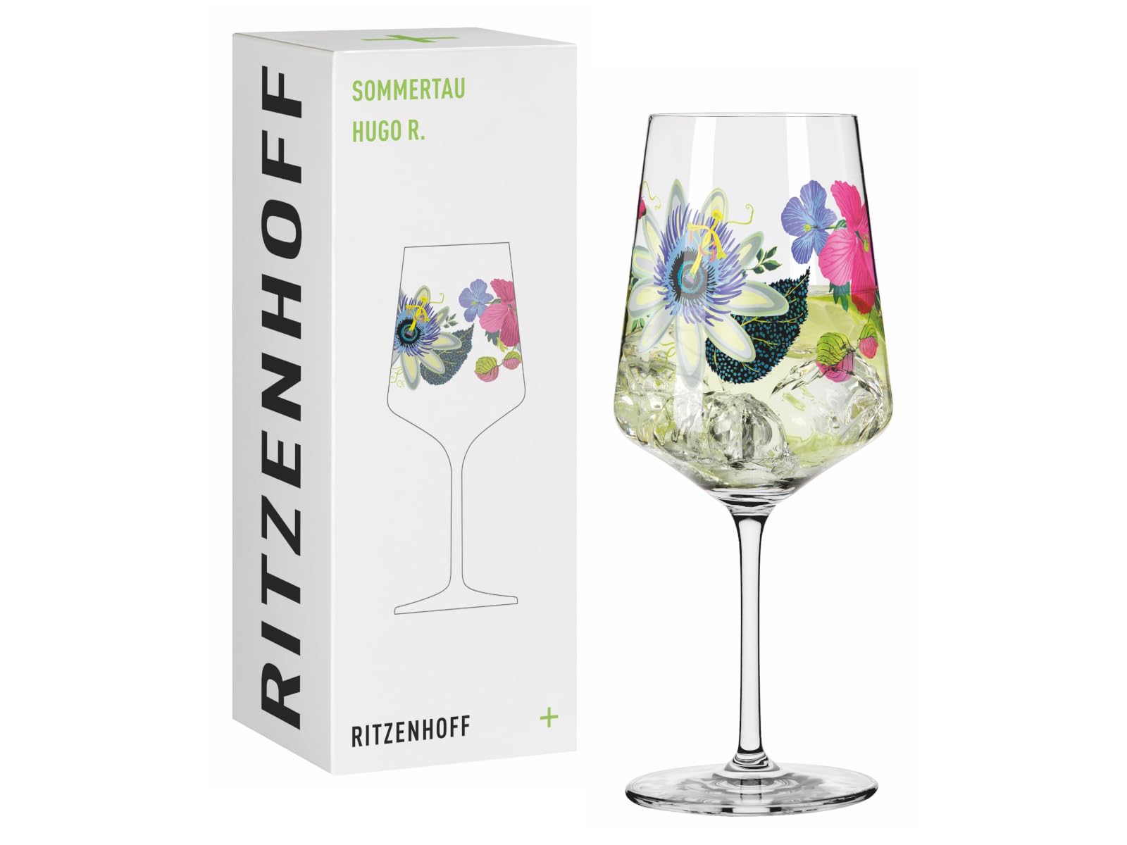RITZENHOFF 2931010 Kieliszek do aperitifu 500 ml - seria Sommerrosa - motyw nr 10 z kolorową martwą naturą - Made in Germany
