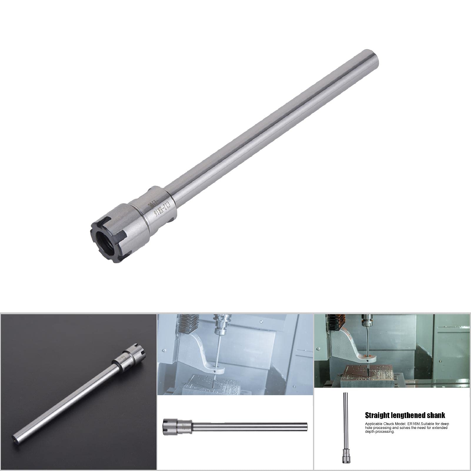 Spannzangenhalter Er16m-150L 5,9 Zoll Schaftlänge Cnc-Fräshalter Für Verlängerungsdrehmaschine (C12)