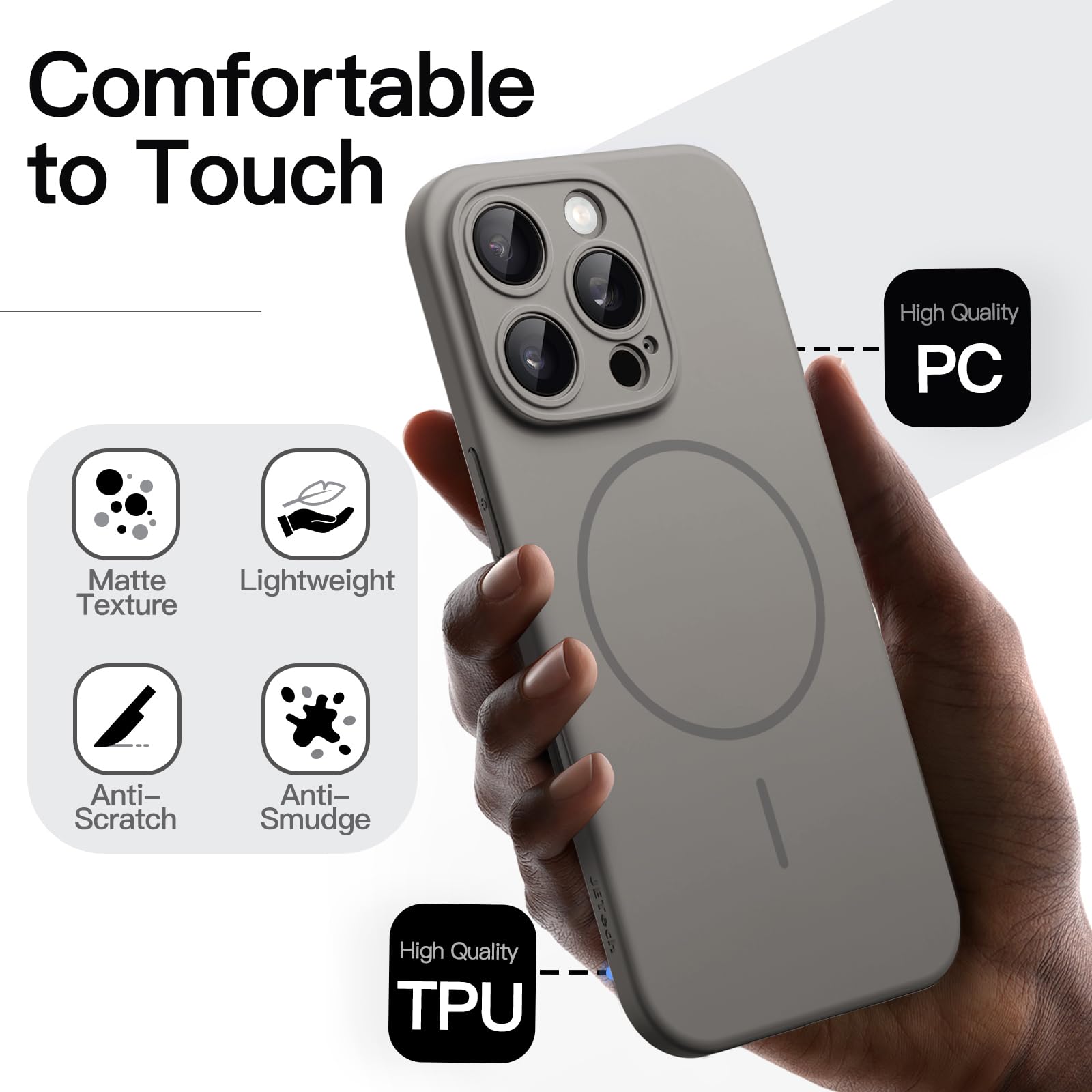 JETech Magnetic Case voor iPhone 13 mini 5,4 Inch Compatibel met