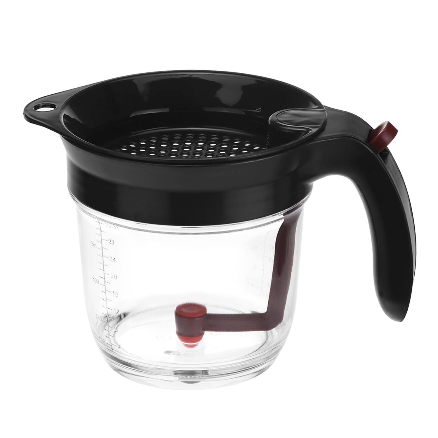 Séparateur de graisse de cuisine QWORK 1000ml avec tasse à mesurer graduée