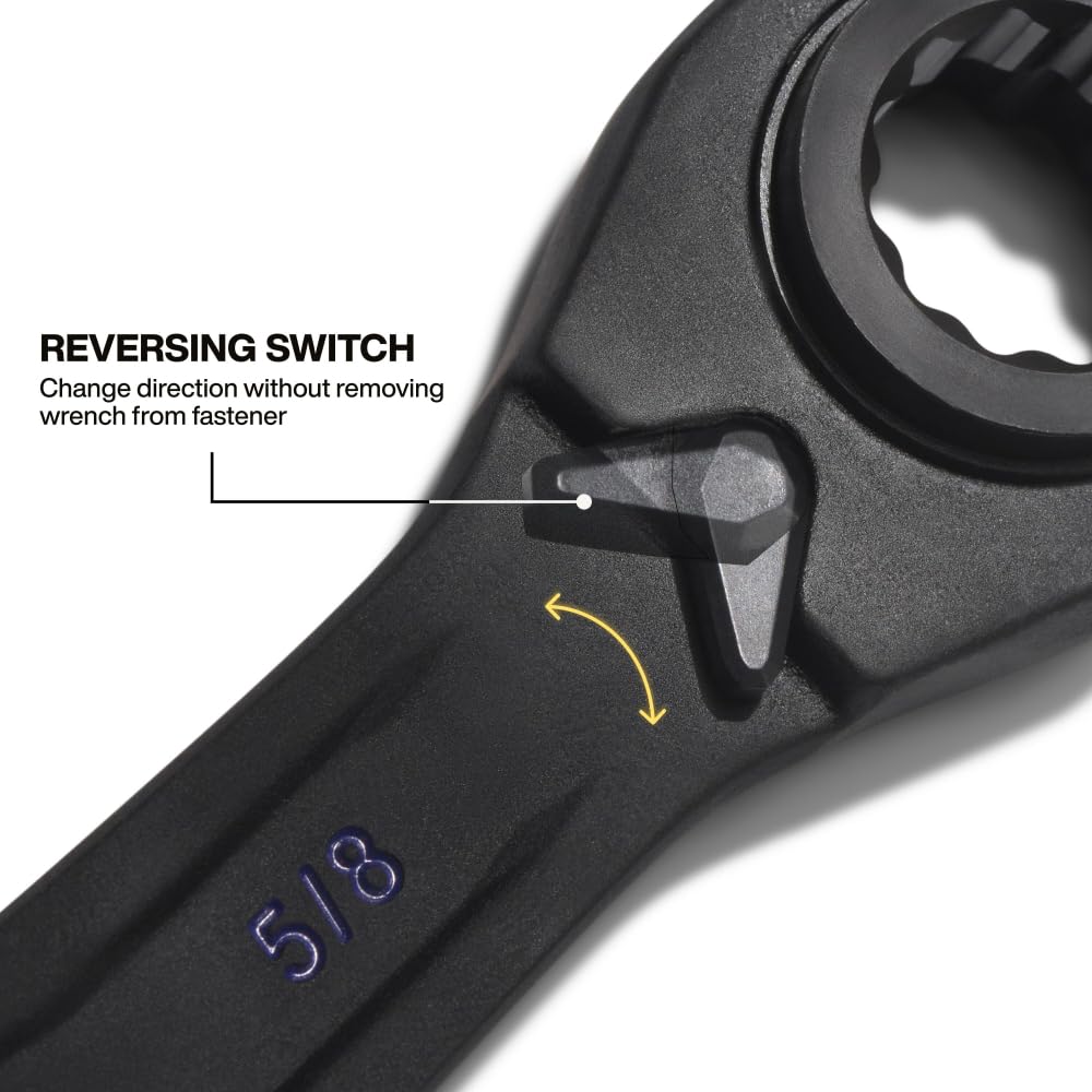 Klein 4-in-1 Ratchet Wrench - 90 Tooth, SAE Sizes -5 Klein 4-in-1 Ratchet Wrench - 90 Tooth, SAE Sizes -5