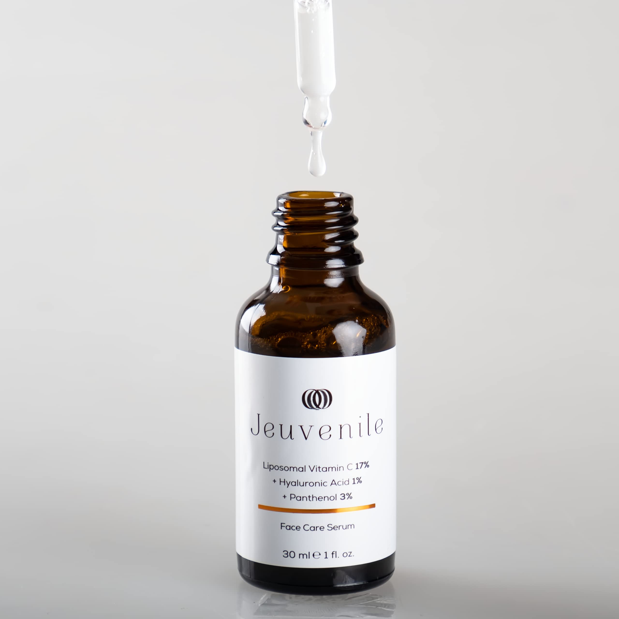 Jeuvenile Vitamin C Serum Hyaluronic Acid and Panthenol skin care, Brightens Skin, Reduces Blemishes - Image 2