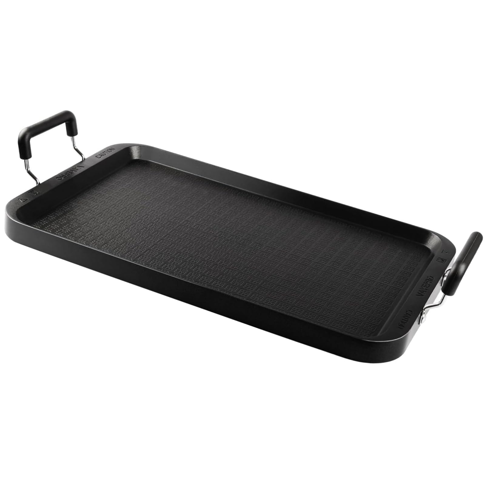 VayeproStove Top Flat Griddle, 17 Inch 2 Burner Griddle Pan for Stove Top Grill, Aluminum Pancake pan, Non-Stick Charcoal Grill For Outdoor/Camping