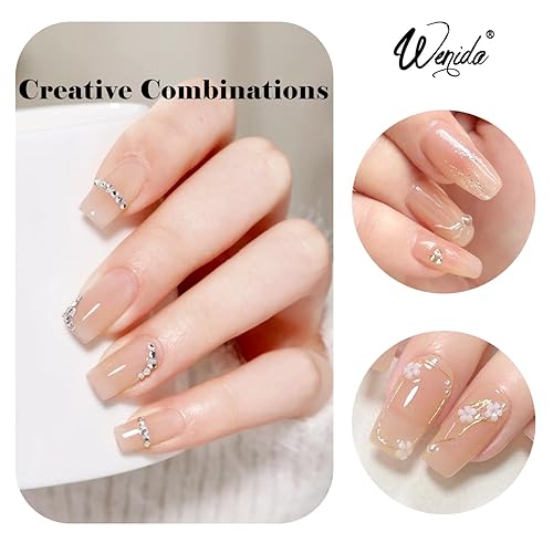 Miniatura 10 de Wenida Esmalte de uñas de gel blanco, 0.3 onzas líquidas, color gel de punta francesa UVLED, perfecto para manicura y pedicura en casa o en el salón.