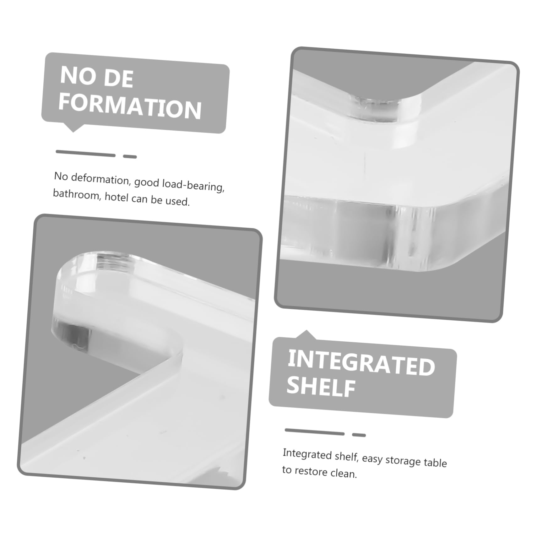 Cabilock 3pezzi Supporto Per Asciugacapelli Da Parete Mensola Salvaspazio Per Phon e Accessori Da Bagno Design Resistente Per Casa e Salone Di Bellezza