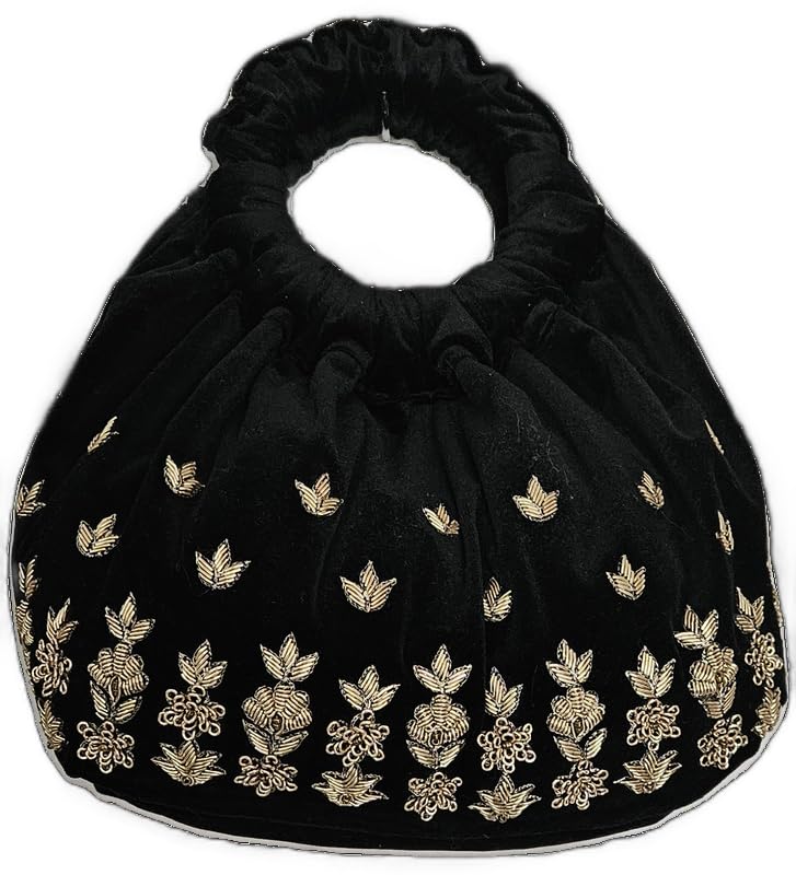 adorn haus Zariya Velvet Potli Bag-picture-12