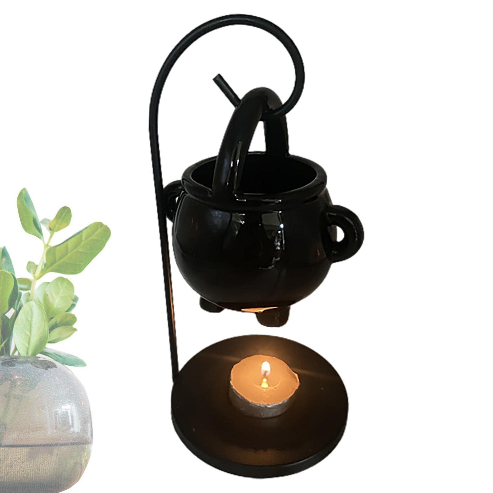 Bavokon Hanging Cauldron Pagan Oil Burner Light Wax Burner,Hanging Cauldron Oil Burner, Fragrance Wax Melts Burner,Tea Light Holder,for Home Décor,Bedroom Décor,Spooky Décor,Living Room,Witchy Decor