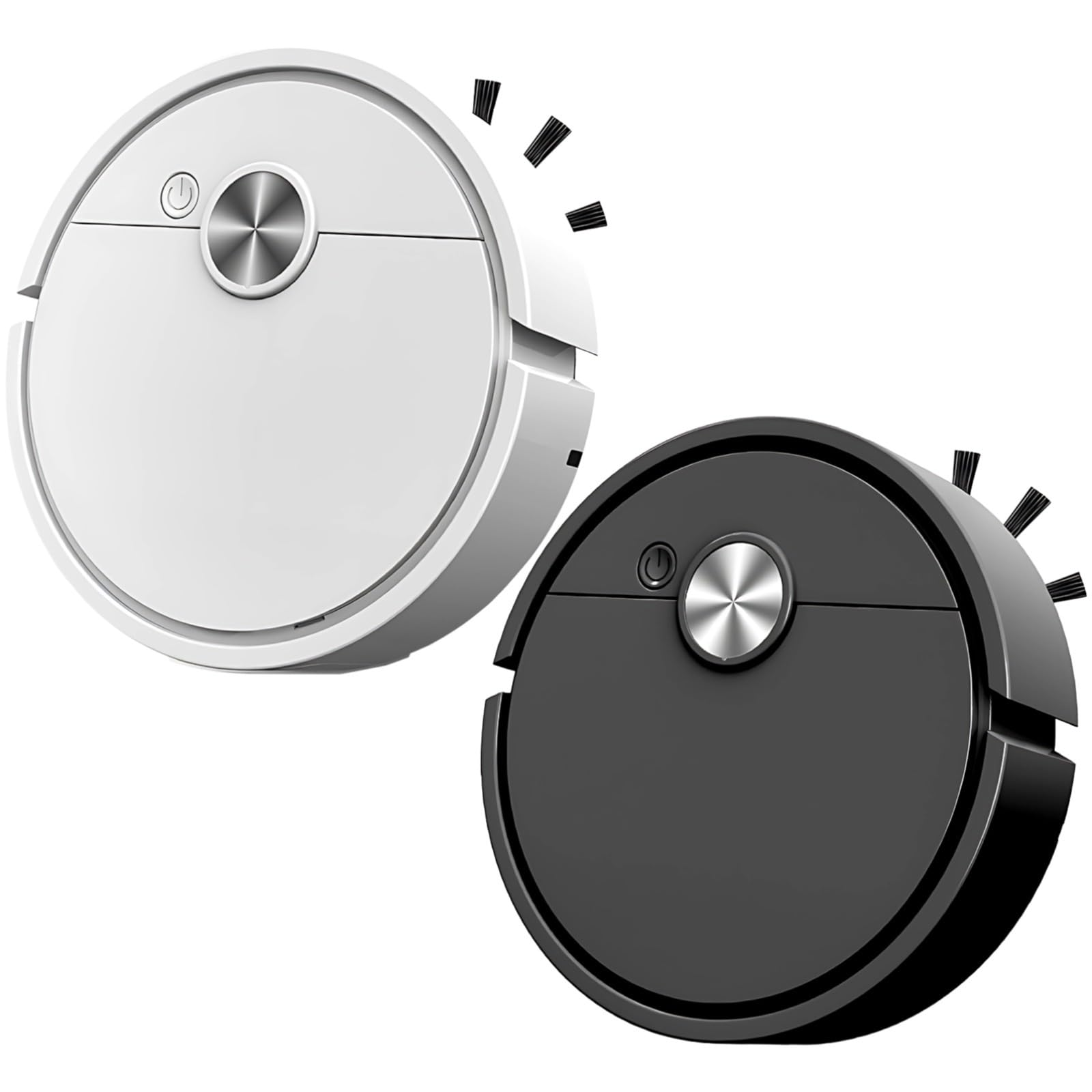2 mini barredoras automáticas, robot aspirador 3 en 1, succión fuerte de 200 Pa, silencioso, diseño ultrafino, duración de la batería de 40 minutos, fácil control con un botón, ideal para limpiar un