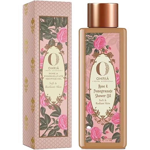 Ohria Rose Pomegranate Shower Oil - Calming 50ml