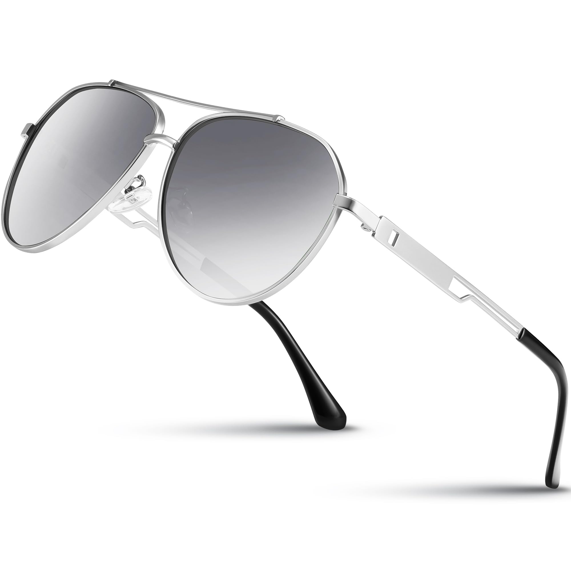 Wrimen Sonnenbrille-Herren-Damen-Polarisiert-Metallrahmen-Unisex-UV400-Schutz-Klassische Ultraleichte für Fahren,Angeln,Laufen & Outdoor