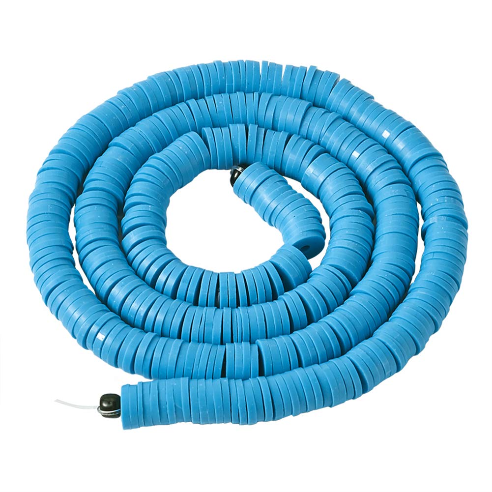 Boutigem 380Pcs Flat Round Polymer Clay Beads 8mm Disc Heishi Slice Loose Beads for Necklace Bracelet Jewelry Making, Dodger Blue