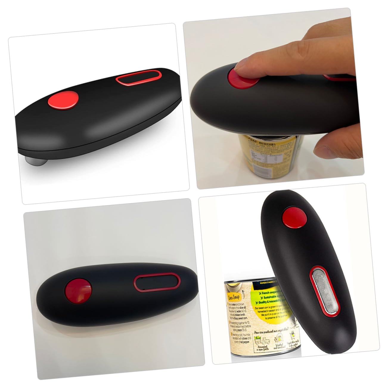 Abrelatas Eléctrico Hogar, Abridor de Frascos y Latas Automático, Portátil y Ligero, Acero Inoxidable y Abs, Cocina Doméstica