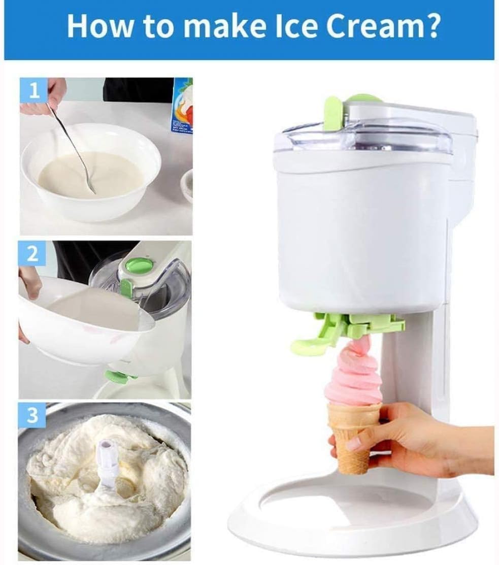 Machine à glace à litalienne pour la cuisine domestique, mini desserts aux fruits automatiques avec fonctionnement par simple pression