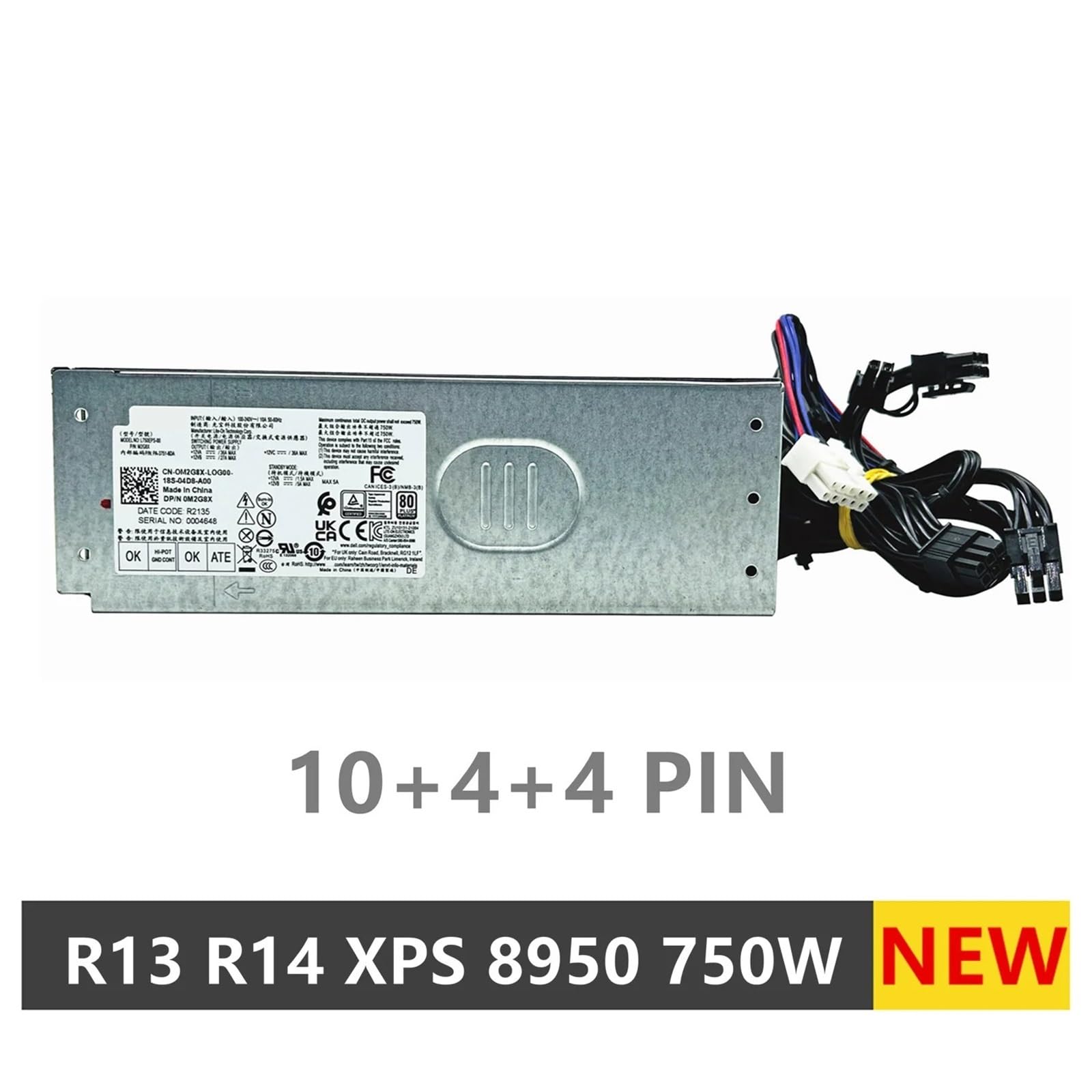 Zasilacz 750 W do R13 R14 T3660 XPS 8950 0M92DC M92DC 0M2G8X M2G8X NW4C3 L750EPS-00 H750EPS-00