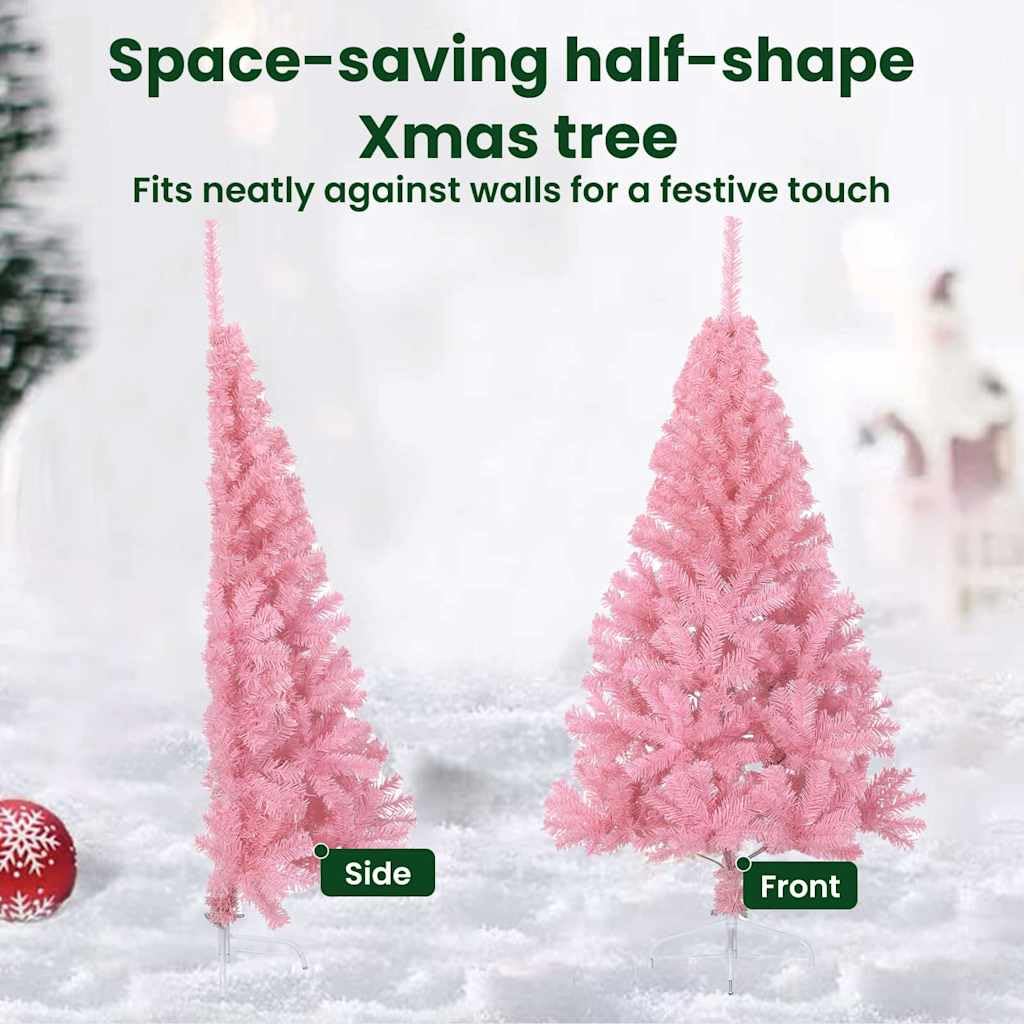 vidaXL Árbol de Navidad Artificial Preiluminado Rosa 150 cm PVC