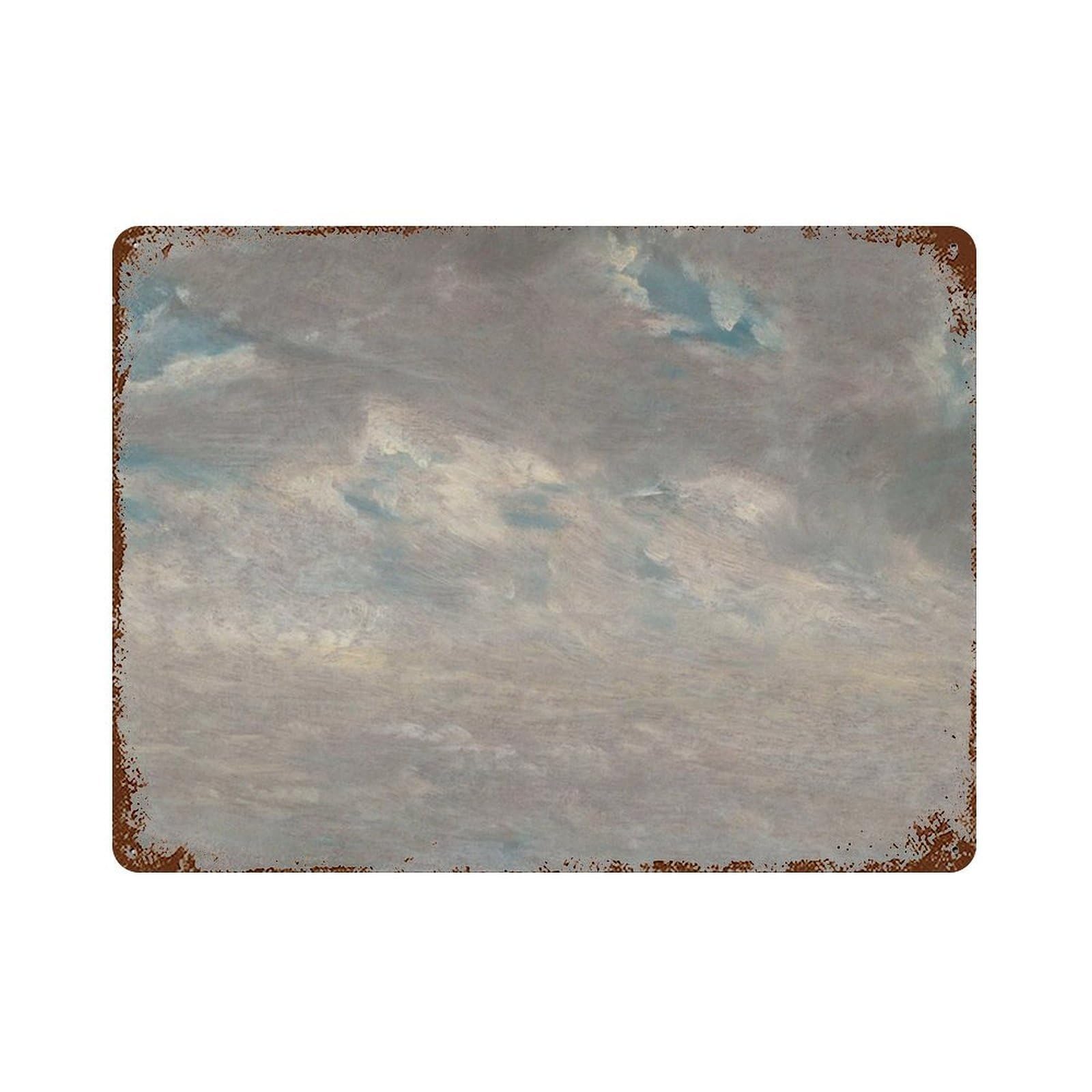 xiaoxiaoshen Vintage Sky Cloud Painting_ Soft Neutral Tone Wall Decor Art Metal Tin Poster Modern Home Decor Art Home Bar Shop Decorations Vintage Sign 30x40cm