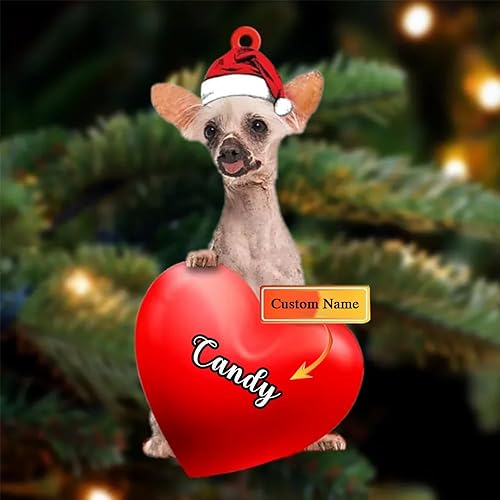Miniatura 5 de Adornos de Navidad personalizados para perros, nombre personalizado, adorno Schnauzer miniatura, adornos acrílicos, regalos de Navidad, amantes de