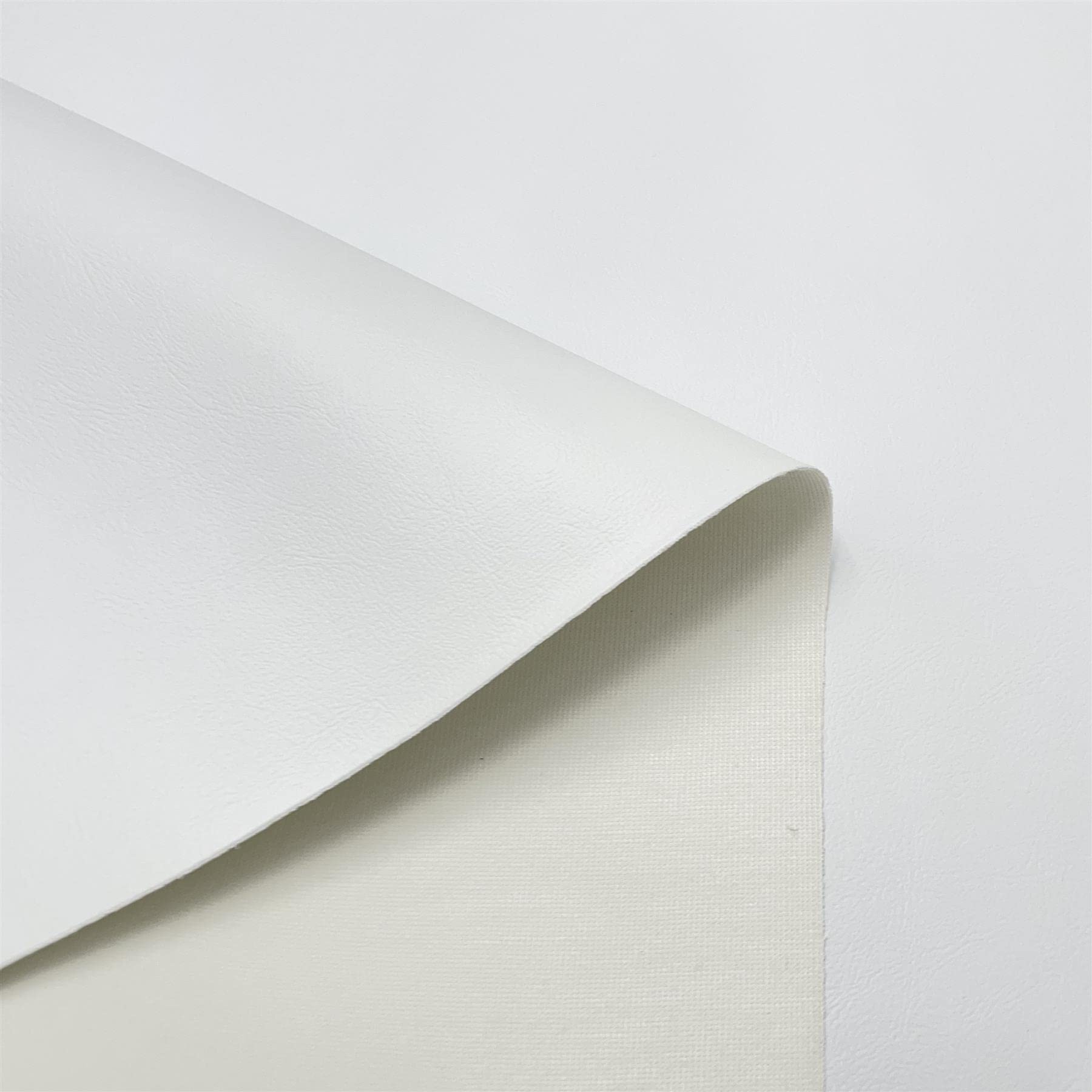 I Want Fabric White - Fire Retardant Bs5852 Faux Leather Smooth Grain Vinyl Leatherette Sofa Cushion Upholstery Fabric - Sold By The Metre