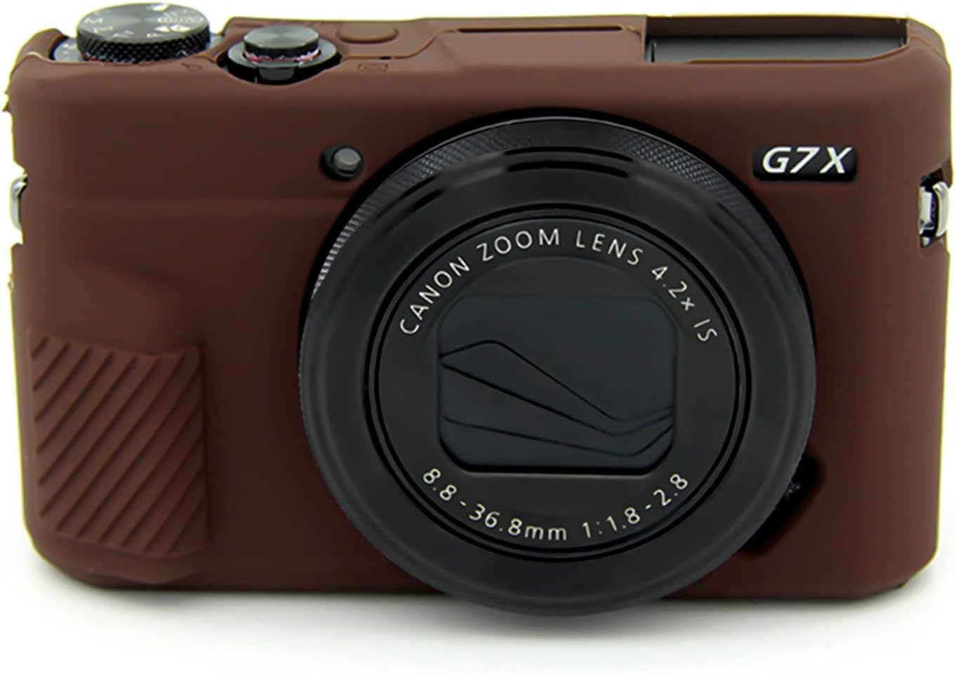 - Easy Hood G7X Mark II Case G7X Camera Silicone Case, Soft Silicone Protective Cover for Canon Powershot G7X Mark II DSLR Camera (Coffee)