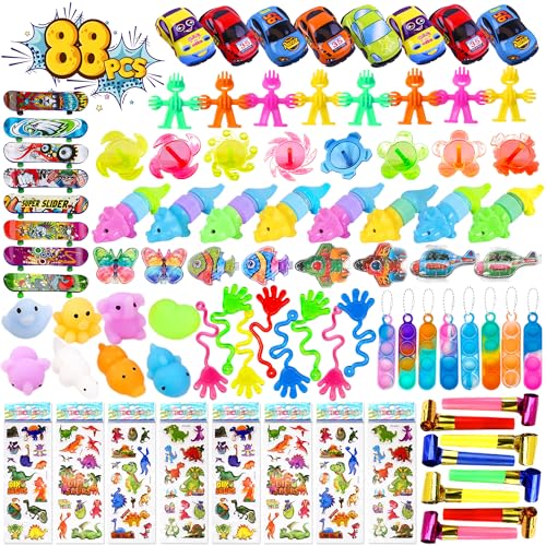 Vinvovojoy 88PCS Cadeau Anniversaire Enfants Invites, Souvenirs de Fêtes d'enfants, Jouets de Fête, Pochette Surprise Jouet Pinata, School Award, Prix Noël...