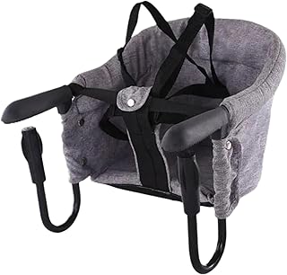 Clip on High Chair, Hook on High Chair for Baby, Foldable Clip on to Table, Load Portable with Safety Belt and Side Pocket, Adjustable Booster Seat for Table Home & Travel