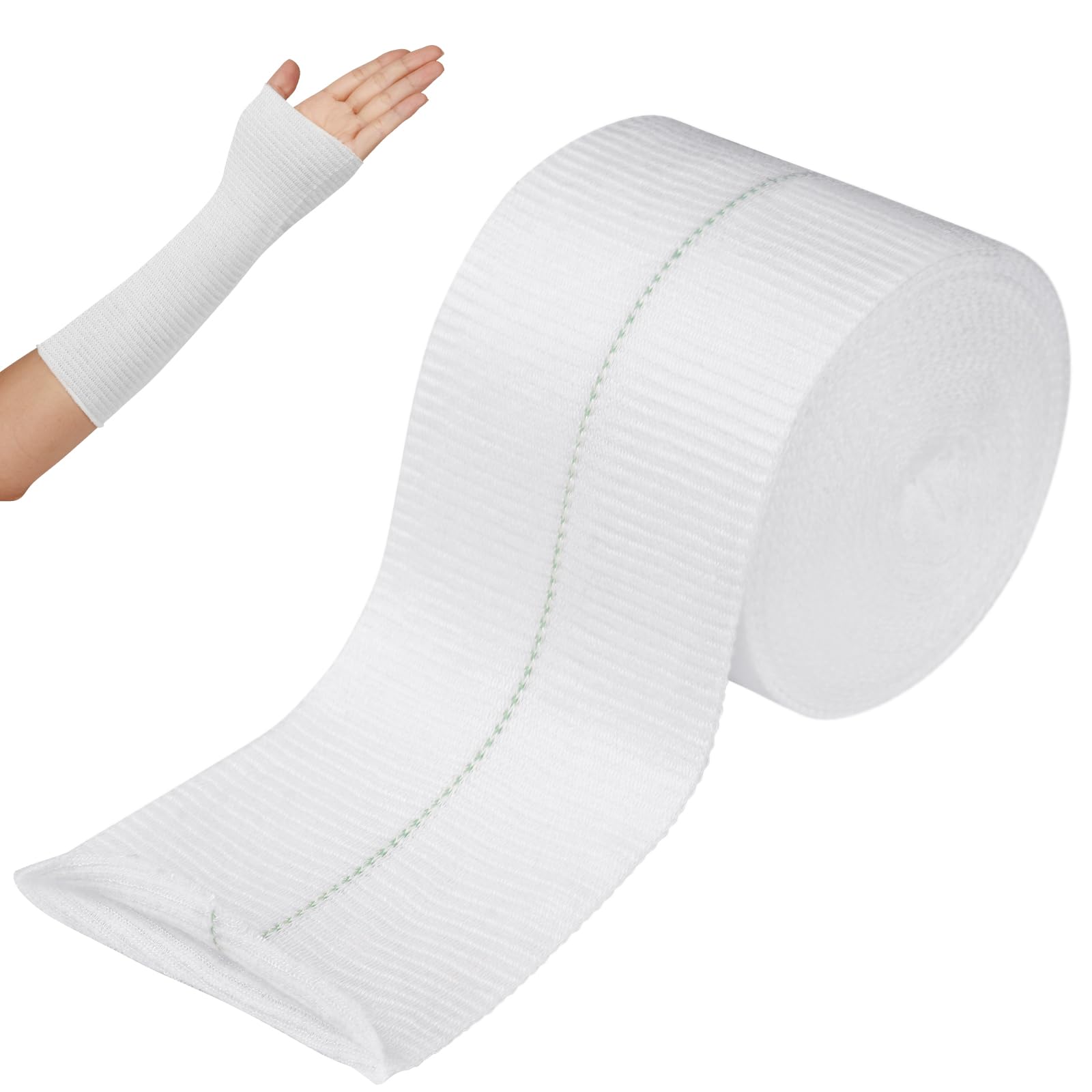 Flintronic Schlauchverband, Elastische Schlauchförmige Kompressionsbandage, Fixierbinde Stützbandage, Schlauchverband, für Arm Knie Beine, 6,5 CM x 5 M