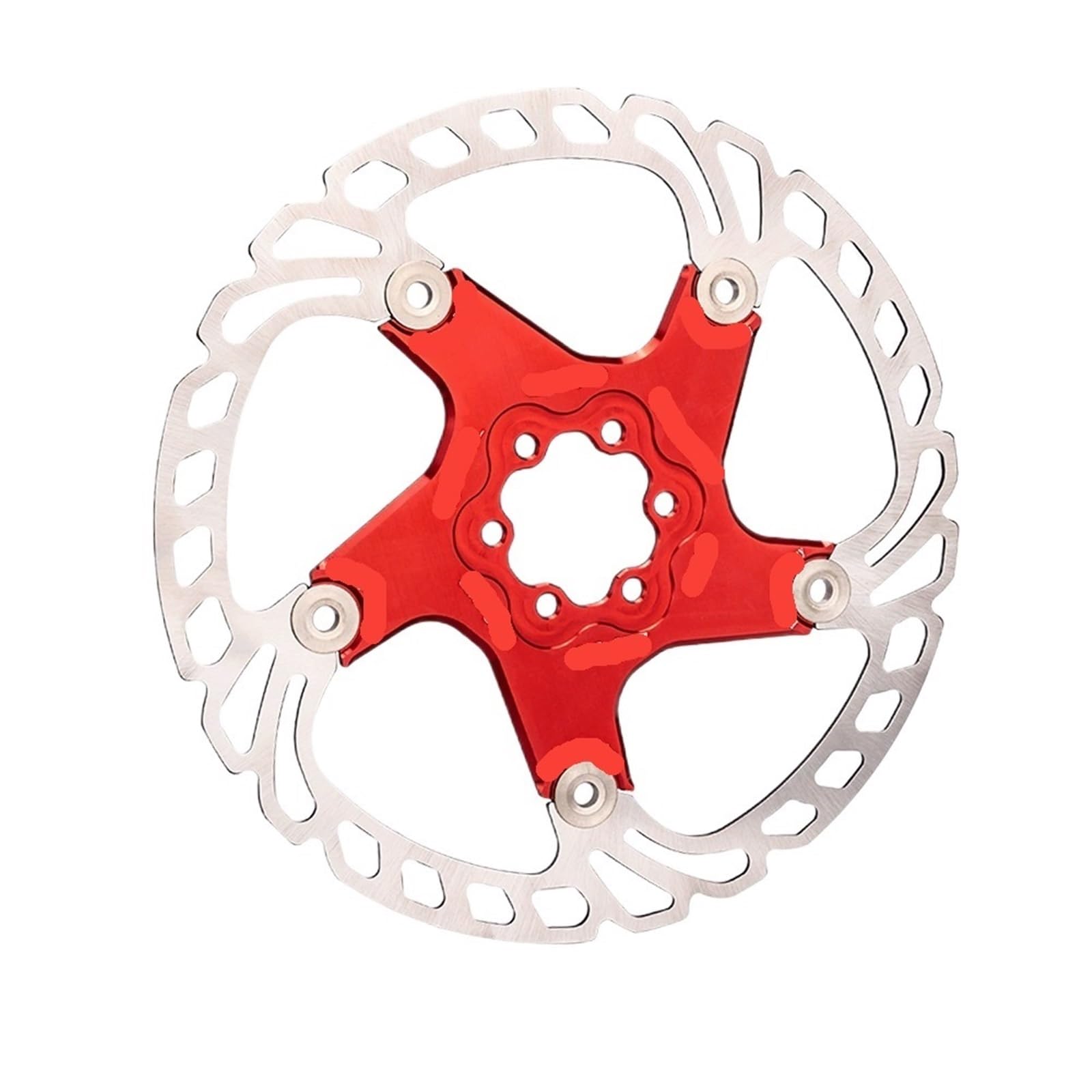 Bike Disc Brake Rotor Bicycle Disc Brake Floating Rotor 6-bolt 203mm180mm 160mm High Strength Steel Fit Any Pads For MTB Road Bike for road bike mountain bike(203mm Red)