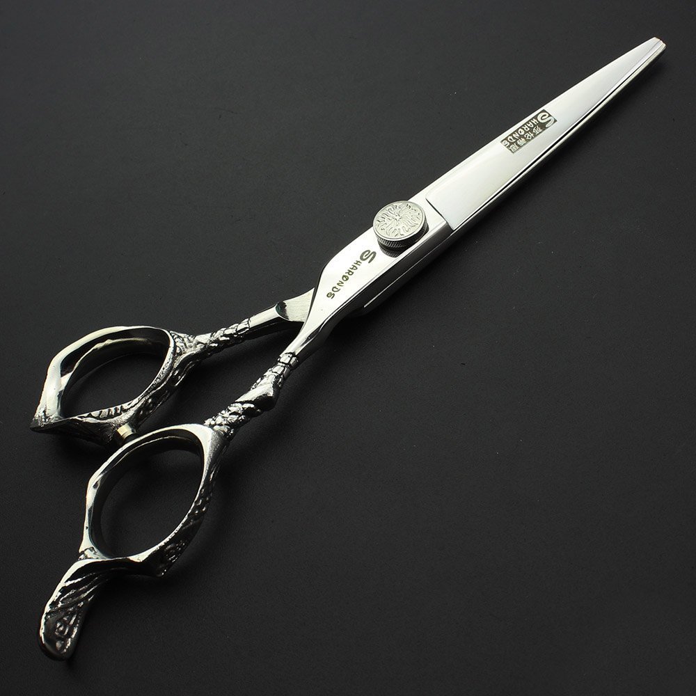 Ciseaux à cheveux professionnels - Ensemble de ciseaux de barbier - Ciseaux à effiler avec étui - Ciseaux en acier inoxydable pour homme, femme, enfant