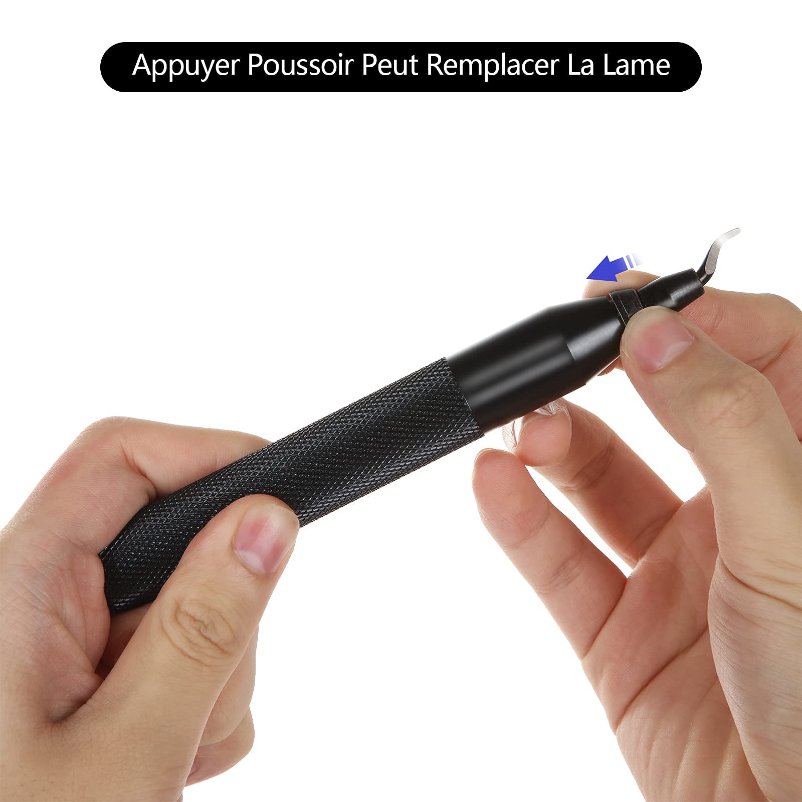 SHANQIAN Kit Outils D'Ébavurage Premium Avec Poignée Aluminium 140mm - Stylo Débavureur + 15 Lames De Rechange Pour Impression 3D, Plastique, Métal Et Cuivre