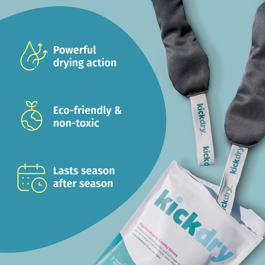 Fresh Linen Suszarka do butów, dezodorant i odświeżacz powietrza, kompaktowa, przenośna, środek do usuwania zapachów butów, neutralizator i pochłaniacz wilgoci do butów, kolców, butów, torby