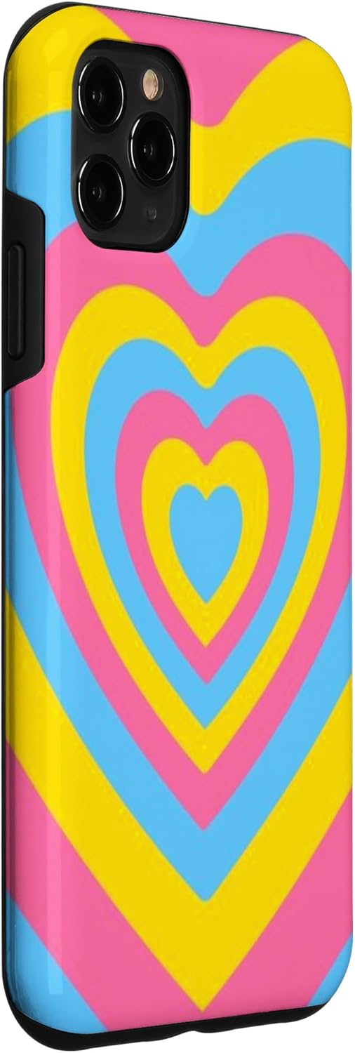 Cute Pansexual Pride Heart Aesthetic Pan Gay Trans Queer Case for iPhone 11 Pro Max