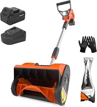 MAXLANDER Electric Snow Shovel Cordless, 20V 12-Inch Cordless Snow Blower, Battery Snow Shovel wi...
