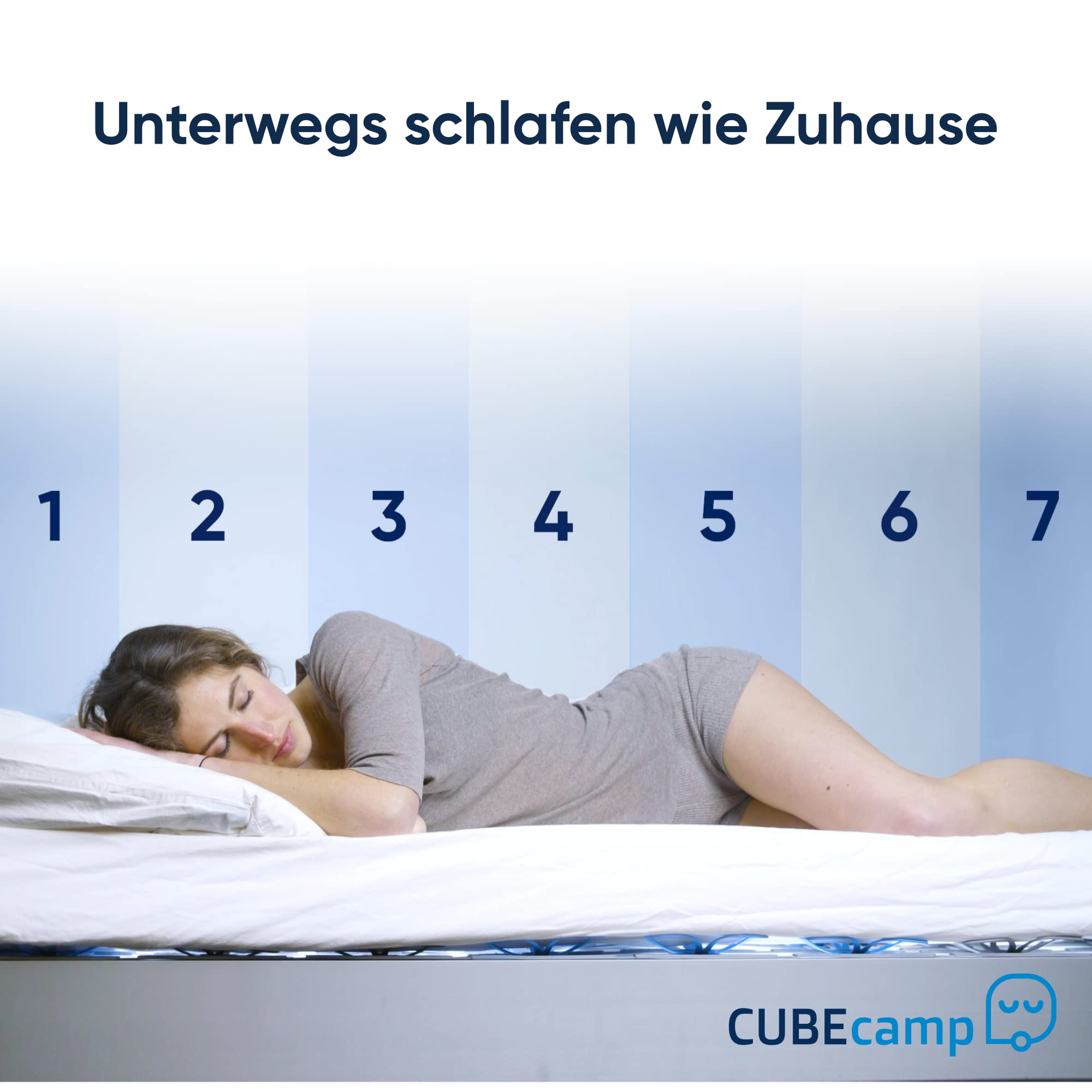 CubeSleep Bettsystem CUBEcamp Set | Schlafsystem für unterwegs | Lattenrost System variabel einsetzbar