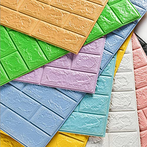 Panele ścienne 3D, Samoprzylepne Wodoodporne Tło Telewizora Cegła Tapety Naklejka Ścienna 3D(12966,12pc 70cm x15cm)
