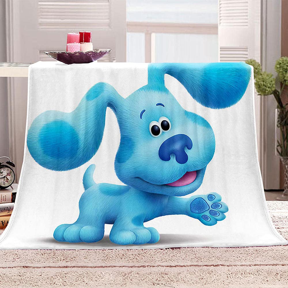 Amazon｜WJYMJJ 毛布 ブランケット 青い漫画の犬 柔らかい フランネル