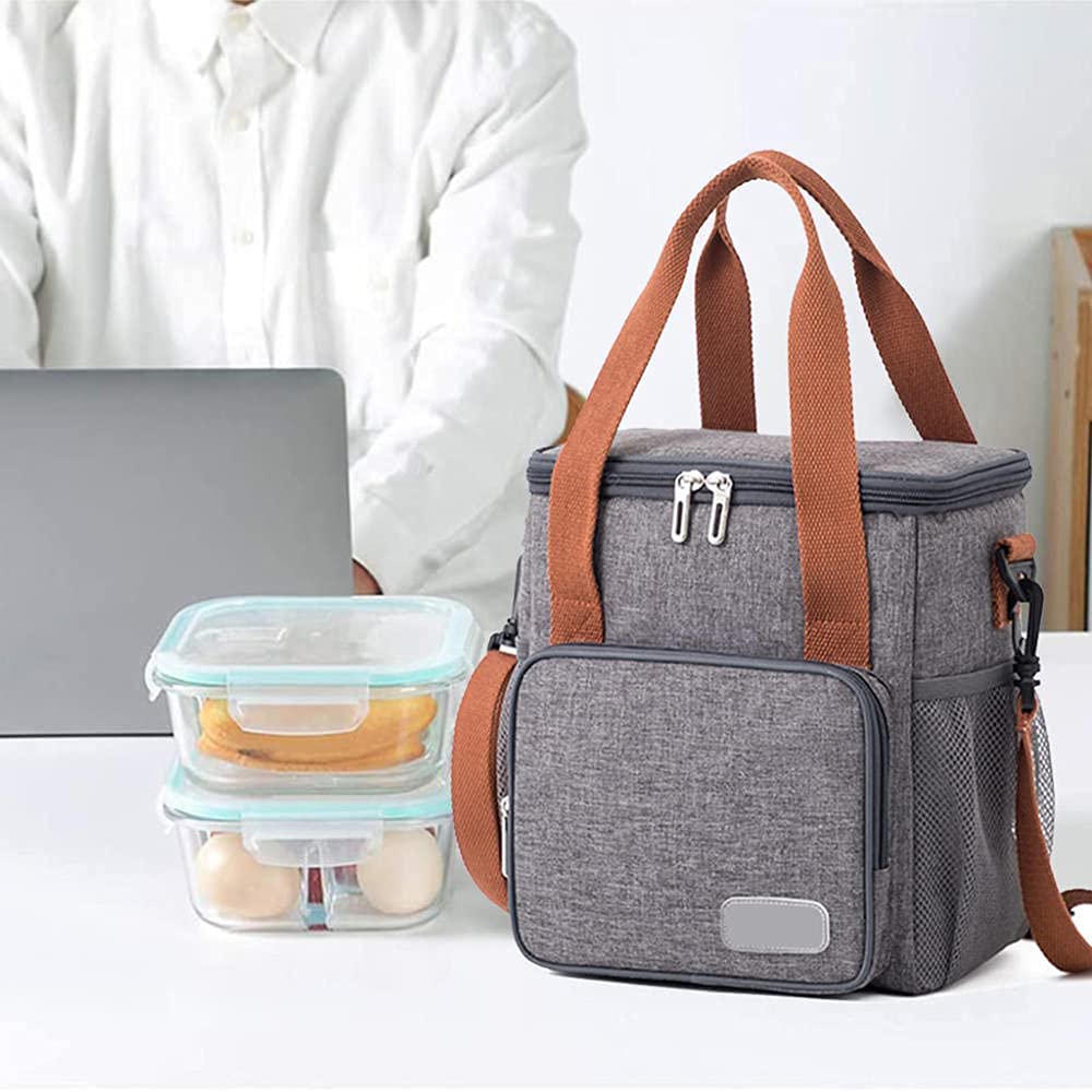 Bolsa Termica Porta Alimentos Bolsa Comida Trabajo con Capa de Papel de Aluminio Aislante Fácil de Limpiar Adecuado para Picnics Trabajo Escuela