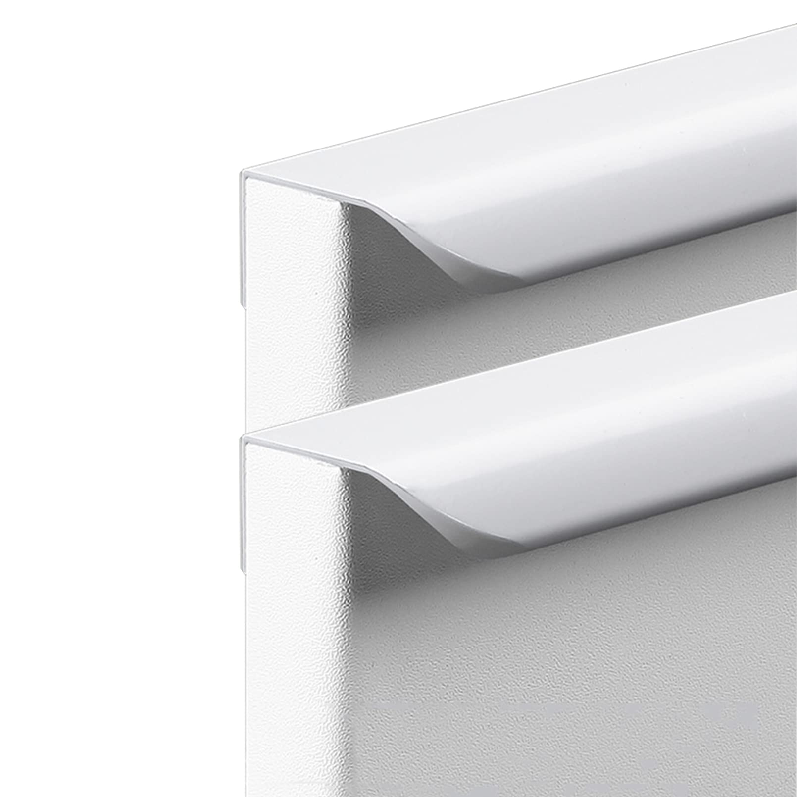 Mbhhu White Hidden Drawer Pulls， 2Pcs Concealed Furniture Handle Hidden Pulls Rounded Corners Cabinet Handles Drawer Invisible Knobs,Cupboard Knockers Bedroom Knobber For Door(1000Mm)