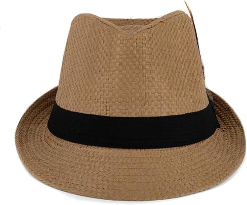 Miniatura 3 de WESTEND Fedora unisex de ala corta Sombreros para hombres y mujeres + sombreros de paja Fedora sombreros de malla refrescante, sombreros de Fedora