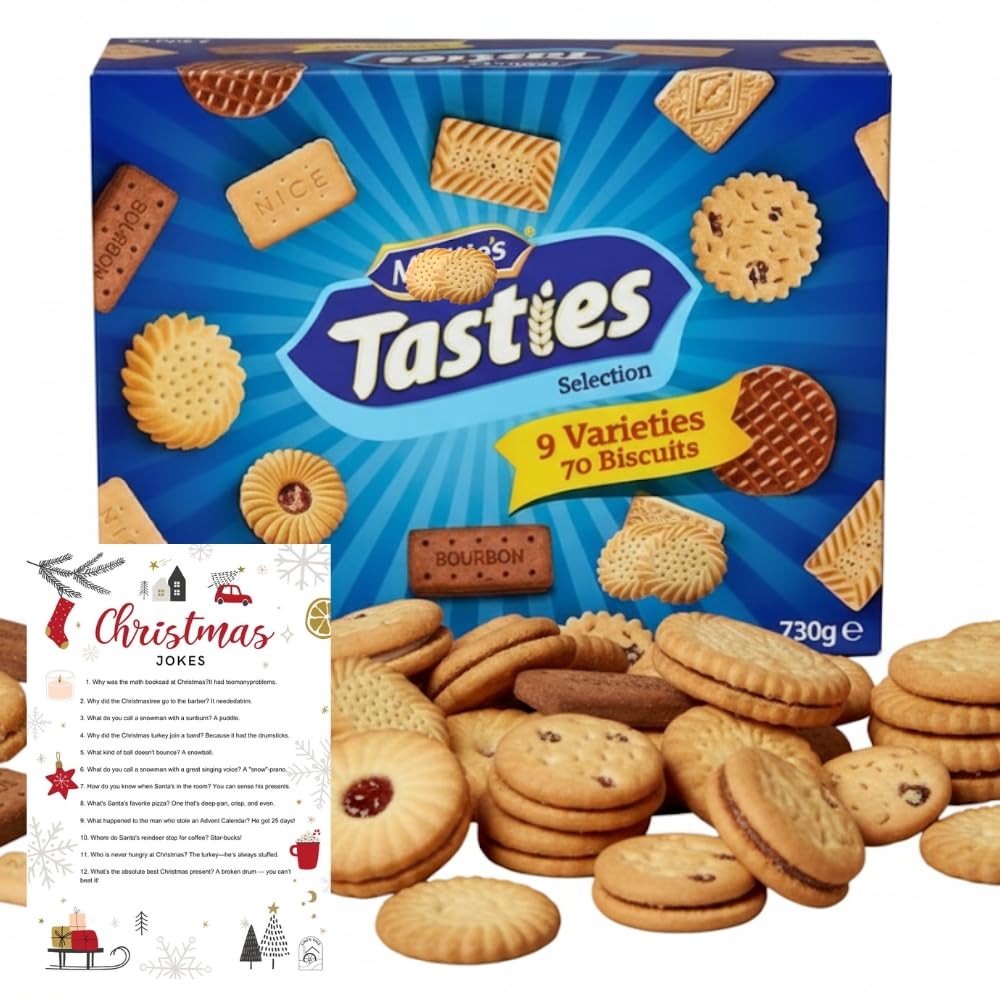 Tasties Cookie Selection, Assorted Biscuits Box, 70 Biscuits, 9