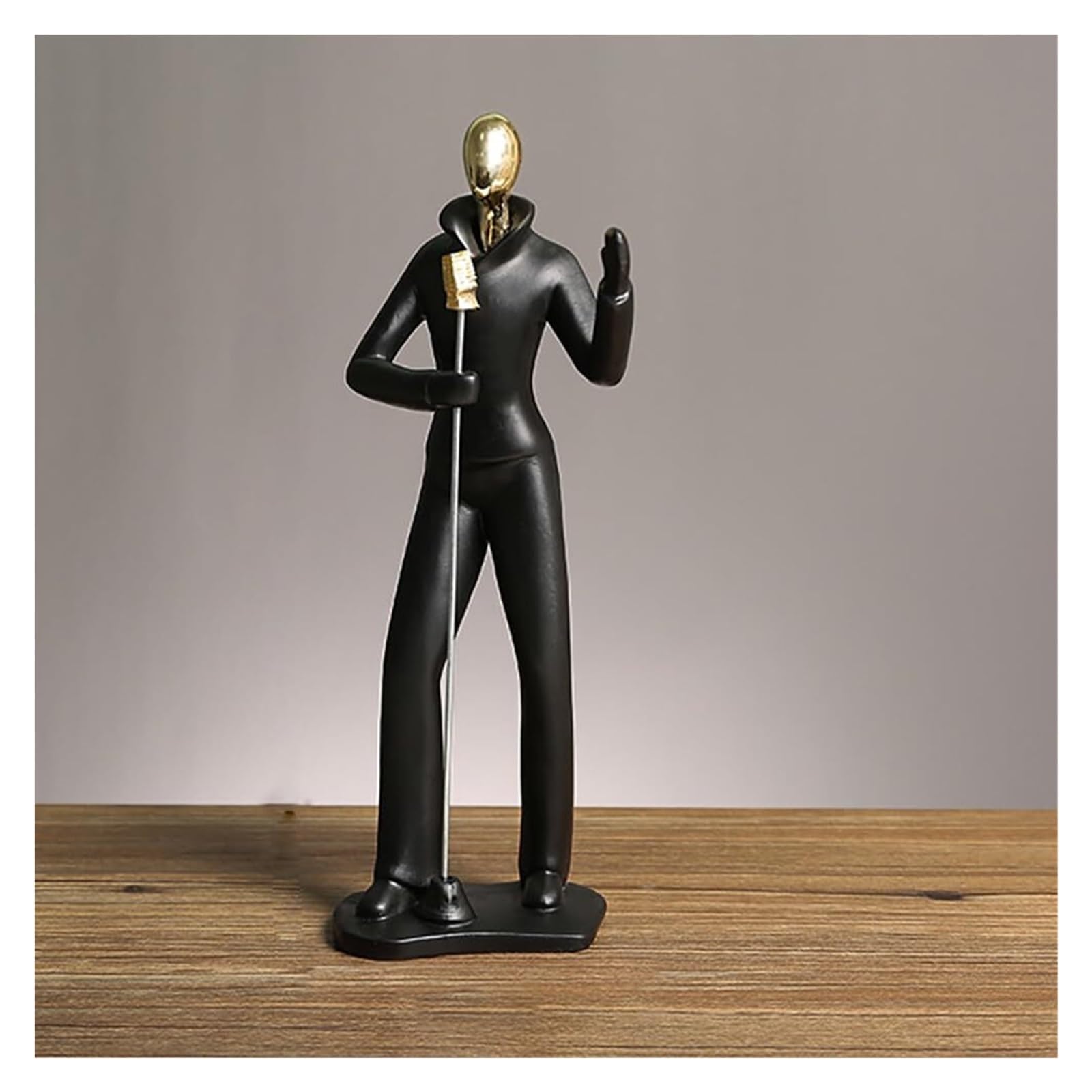 JJJing5 Decor Music Figurine Decoration Guitarist Singer Statue Sculpture Home Decor Nightstand Accessories(Gold,Singer)