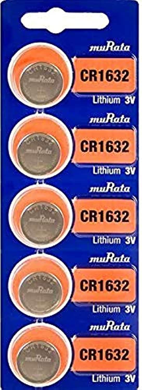Murata Lithium Coin Battery (5 Batteries) CR1632 - 3V