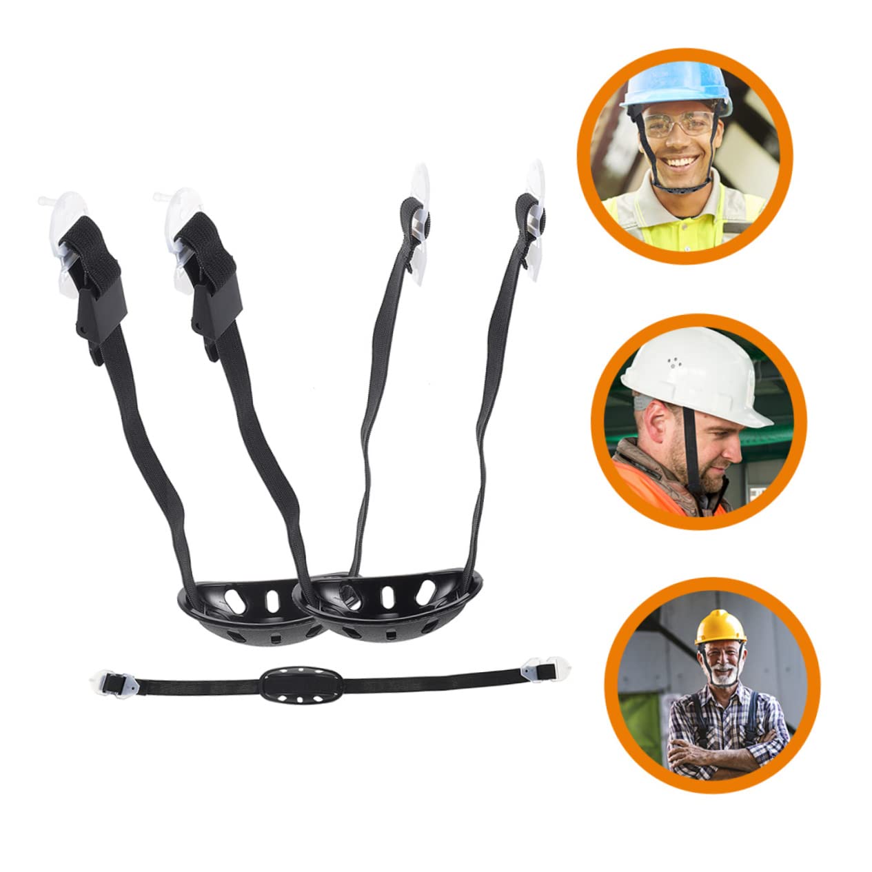 ifundom Sottogola Del Casco Cinghie Elmetto Con Sottogola Bande Elastico Mento Cinturino Per Casco Regolabile Sottogola Resistente All'usura Plastica Black